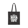 The Disco Express - Doubled Sided Drip Funk Canvas Tote Bag - Plain Natural Cotton Reusable Market Tote