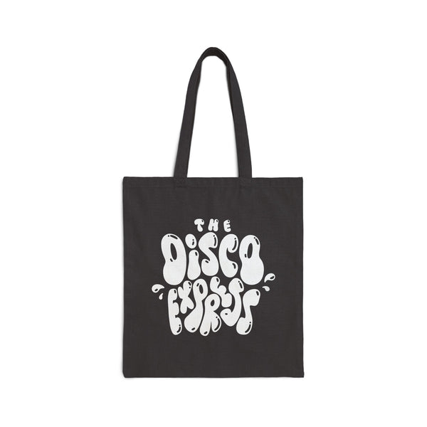 The Disco Express - Doubled Sided Drip Funk Canvas Tote Bag - Plain Natural Cotton Reusable Market Tote