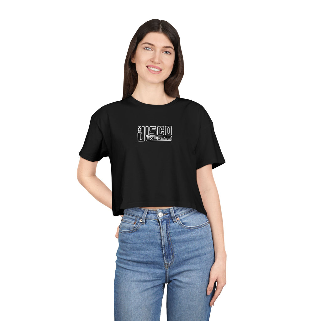 TDE Compact Disc Logo - Women's Crop Top in Black