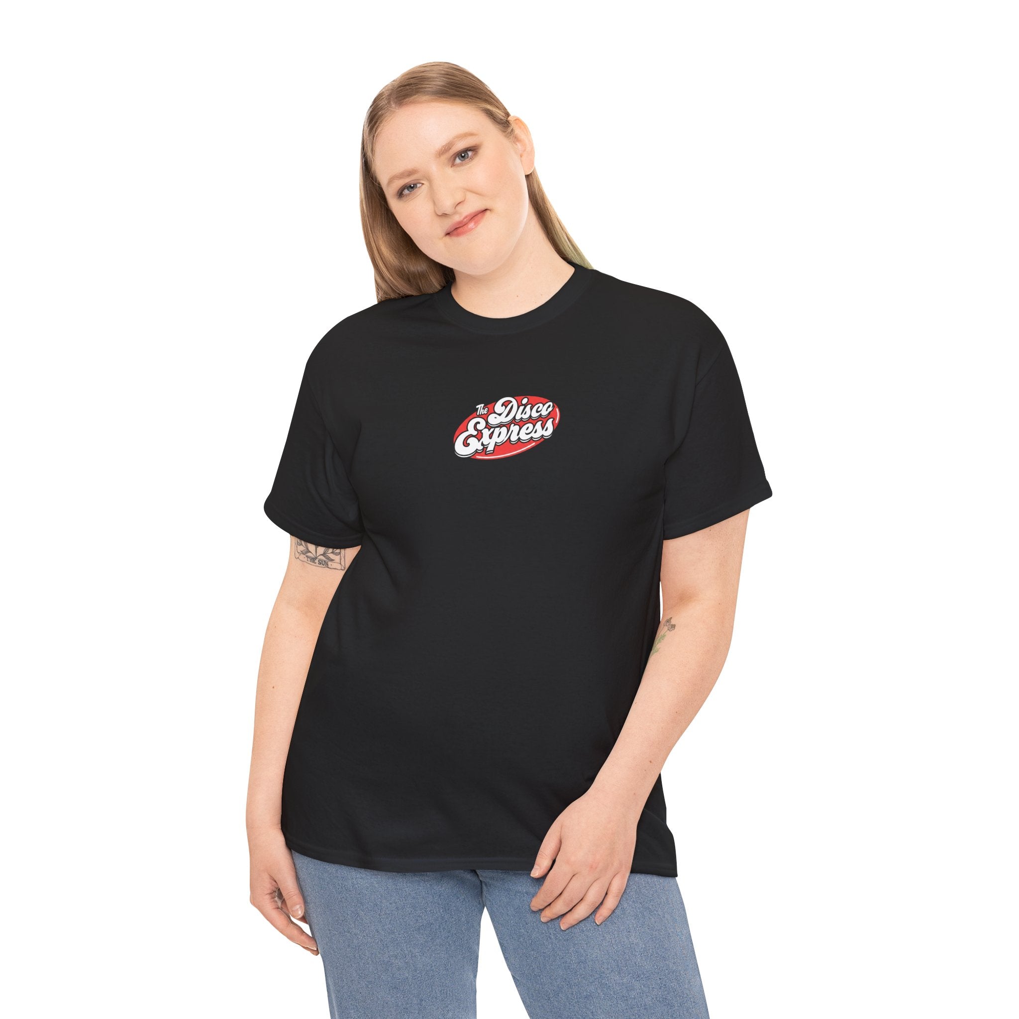 Fresh Nu Disco, Served Up Hot! - Red Illustrated Character Tee on Black