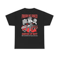 Fresh Nu Disco, Served Up Hot! - Red Illustrated Character Tee on Black