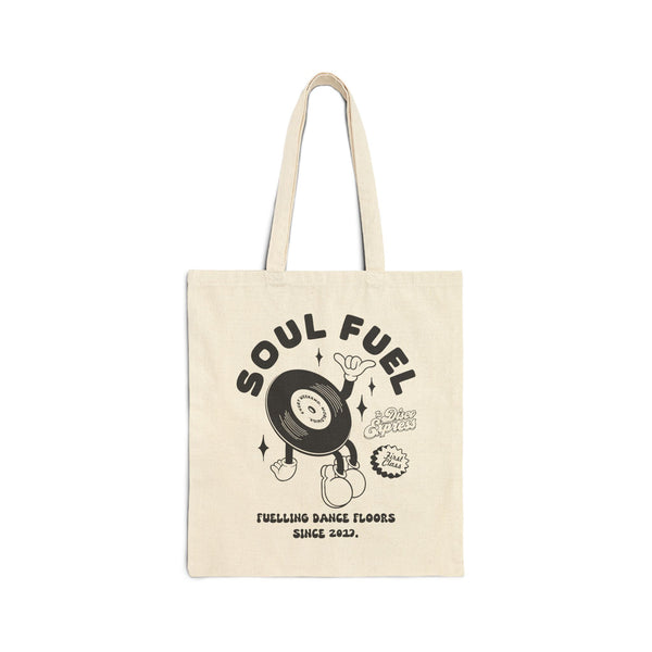 'Soul Fuel' Canvas Tote Bag - Vintage Record Graphic Tote