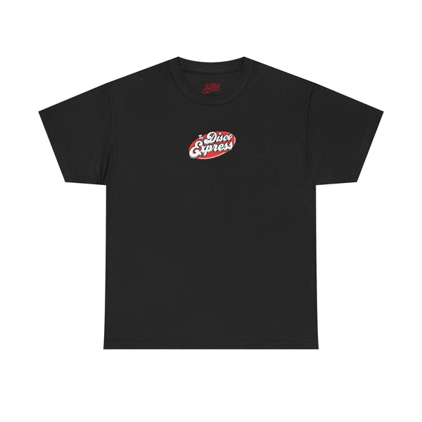 Fresh Nu Disco, Served Up Hot! - Red Illustrated Character Tee on Black